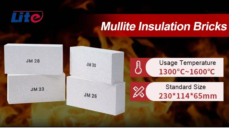 Jm23 Jm26 Jm28 Thermal Mullite Insulation Refractory Brick For Industrial Furnace